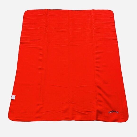 NEW Station Casino Red Felt Blanket Throw with Travel Handle Monarch Promo 60x49 - Picture 5 of 8
